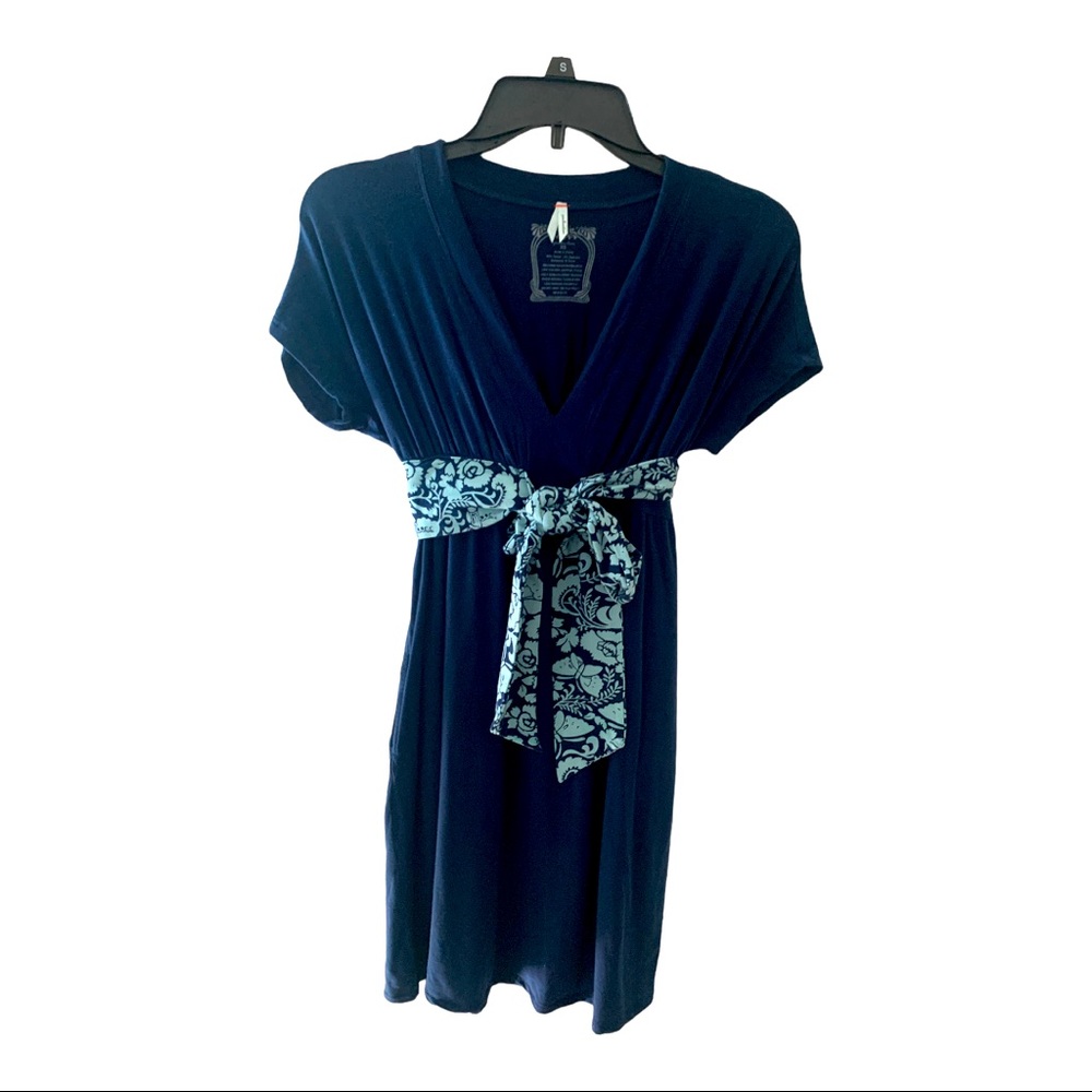 Blue Pinkerton Anthropologie V Neck Dress Size XS